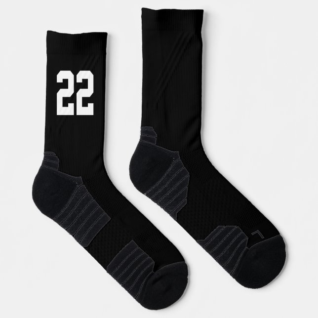 Custom Sports Team Player Number Personalized Socks (Right)