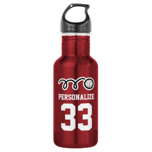 Custom sports water bottle for volleyball players