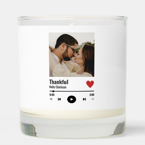 Custom Spotify Couple Music Anniversary With Code Scented Candle