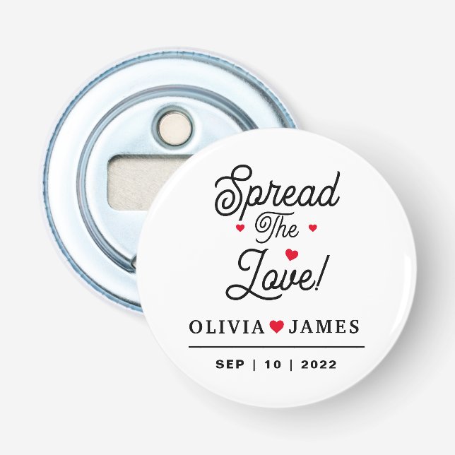 Custom Spread The Love Bottle Opener (Front)