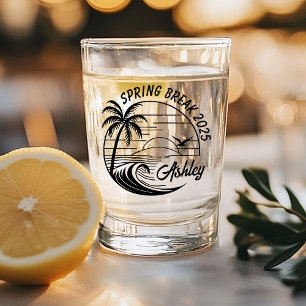 Custom Spring Break Girls Trip Cute Beach Fun Shot Glass