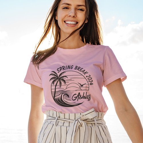 Custom Spring Break Girls Trip Cute Beach Fun T_Shirt