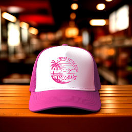 Custom Spring Break Girls Trip Cute Beach Fun Trucker Hat