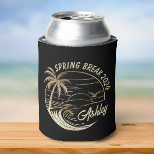 Custom Spring Break Girls Trip Cute Beach Summer Can Cooler