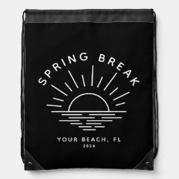Custom Spring Break Summer Girlfriend Trip Drawstring Bag
