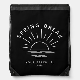 Custom Spring Break Summer Girlfriend Trip Drawstring Bag