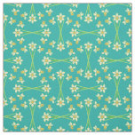 Custom Spring Daffodils on Teal Pattern Fabric