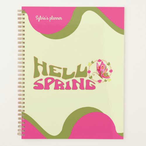 Custom spring fancy colorful butterfly planner