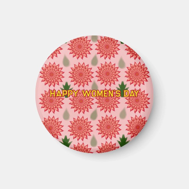 Custom Spring Flower Women's Day PatWrapping Paper Magnet (Front)