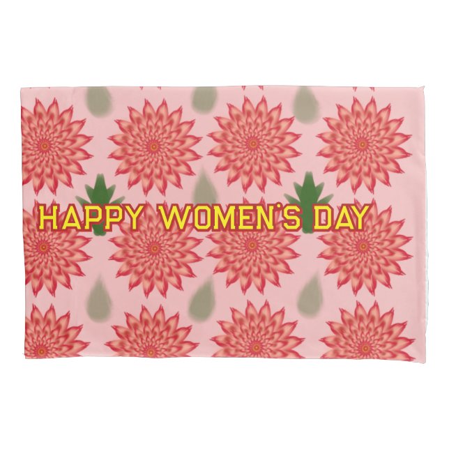Custom Spring Flower Women's Day PatWrapping Paper Pillow Case (Front)