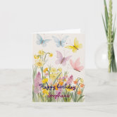Aazon.co : Old English Co. Watercolour Butterfly Greeting Card For - View #14