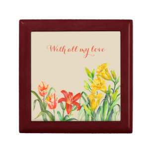 Custom Spring Flowers Floral Art Gift Box