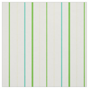 Custom Spring Green Stripes on White Pattern Fabric