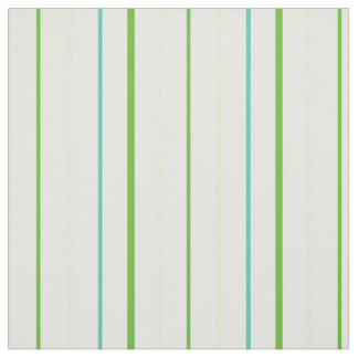 Custom Spring Green Stripes on White Pattern Fabric