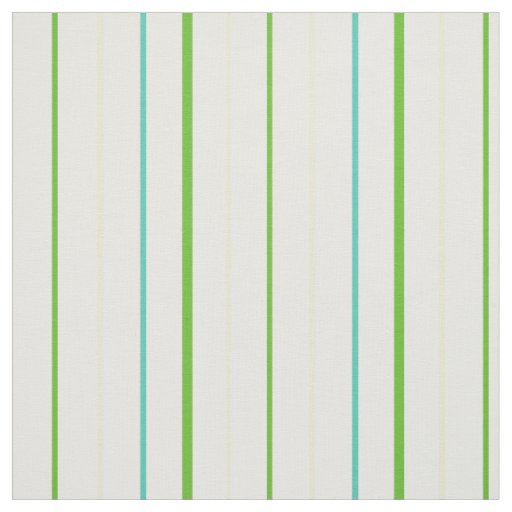 Custom Spring Green Stripes on White Pattern Fabric