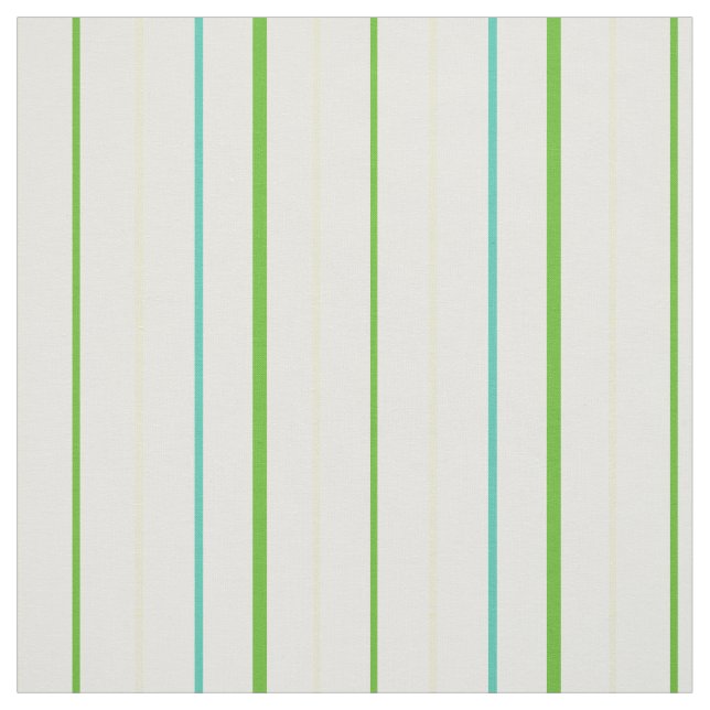 Custom Spring Green Stripes on White Pattern Fabric (Swatch)
