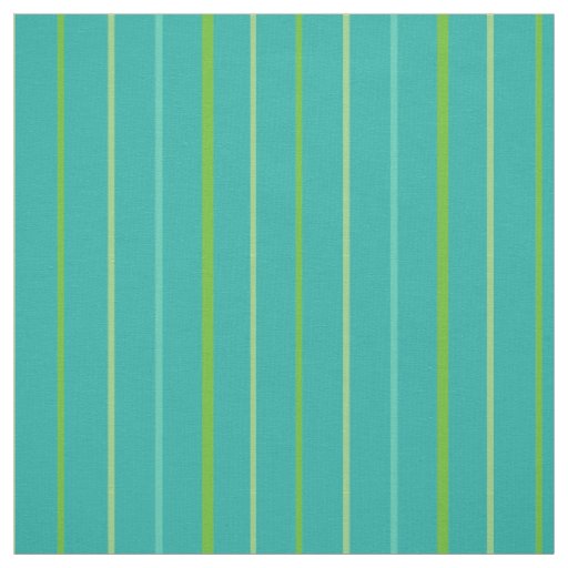 Custom Spring Stripes on Teal Pattern Fabric