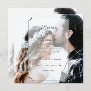 Custom SQ Photo Simple Elegant GV Script Wedding Invitation