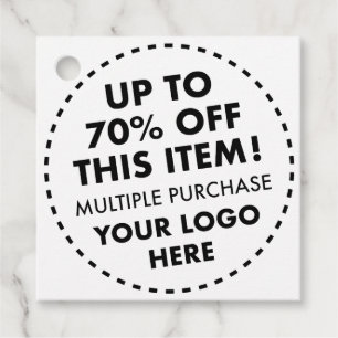 Custom Square 70% OFF Bulk Buy Discount Wedding Favor Tags