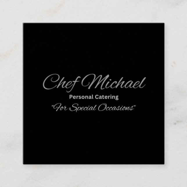 Custom Square Business Cards, Elegant Matte Cards (Front)