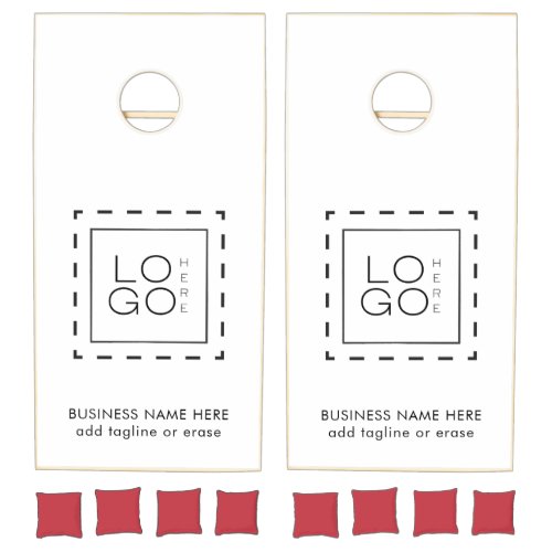 Custom Square Business Logo Minimalist Plain Cornhole Set
