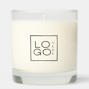 Custom Square Business Logo Minimalist Plain Scented Candle