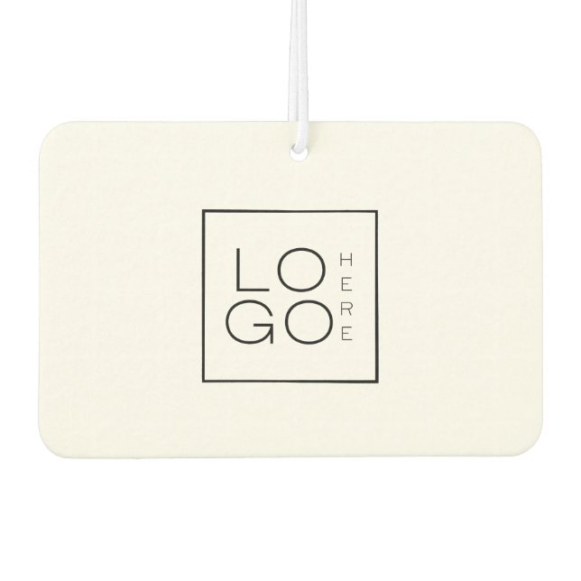 Custom Square Business Logo Minimalist Plain White Air Freshener (Front)