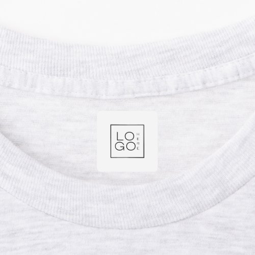 Custom Square Business Logo Plain White Clothing  Kids Labels