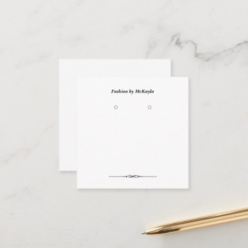 Custom Square Classic Earring Display Cards