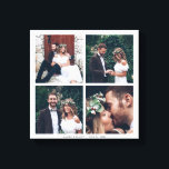 Custom Square Collage Wedding Photo & Text Canvas Print<br><div class="desc">Create your own canvas print wall art with your own wedding,  anniversary,  engagement and special event photos.</div>