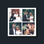 Custom Square Collage Wedding Photo & Text Canvas Print<br><div class="desc">Create your own canvas print wall art with your own wedding,  anniversary,  engagement and special event photos.</div>