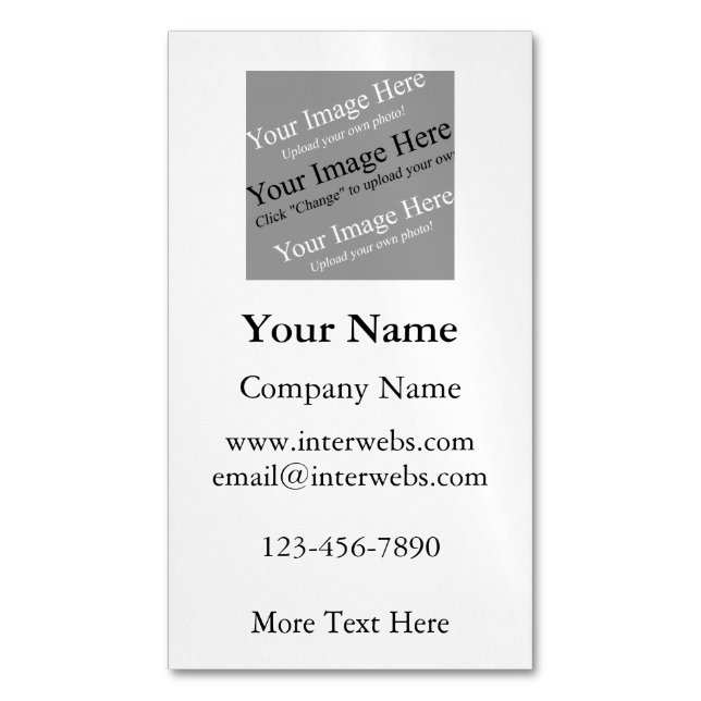 Custom Square Image Magnetic Business Card (Front Vertical)