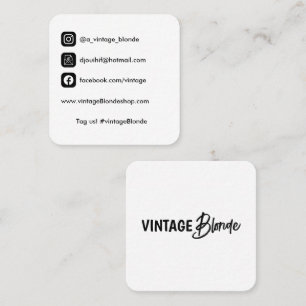 Custom Square Logo Business Cards Rounded Corner