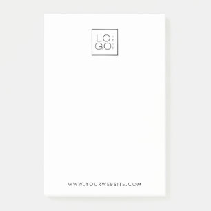 Custom Square Logo Business Company Minimalist Post-it Notes