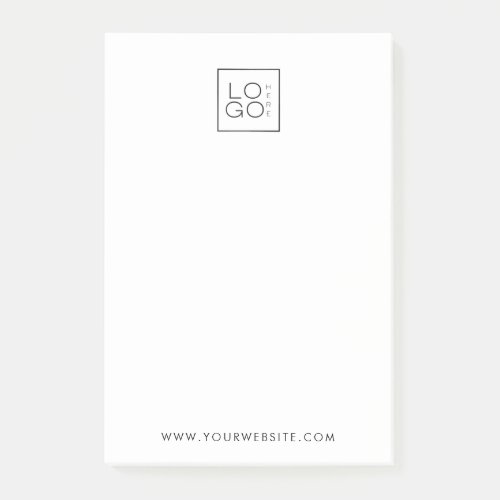 Custom Square Logo Business Company Minimalist Post_it Notes