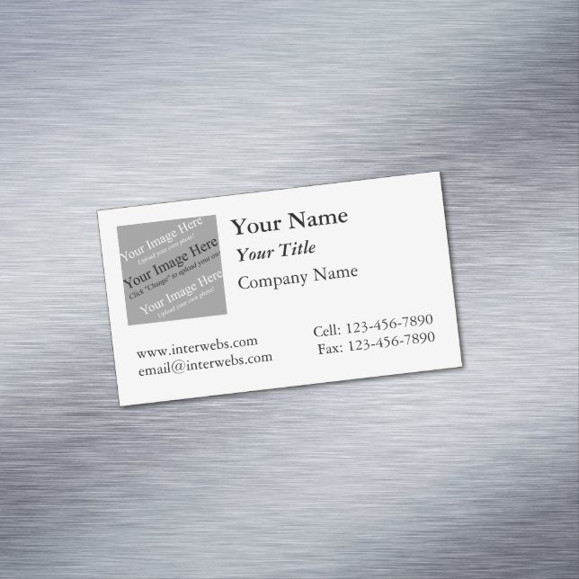Custom Square Logo Magnetic Business Card (In Situ)