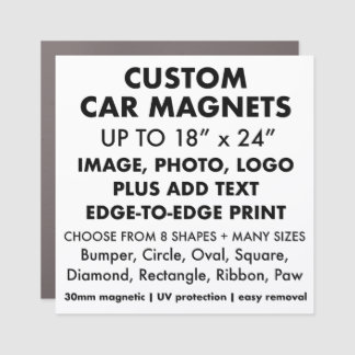 Custom SQUARE Shaped CAR MAGNET