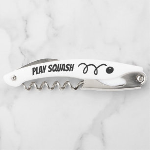 Custom squash ball waiter's corkscrew