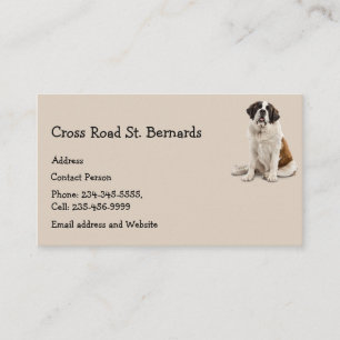 Custom St. Bernard Dog Pet Animal Logo Business Ca Card