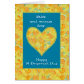 Custom St Dwynwen's Day Daffodils Heart, English (Front)