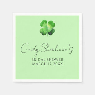 Custom St Patricks Day Bridal Shower Napkins