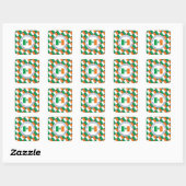 Custom St Patricks Day Home-made Bacon Cabbage Square Sticker (Sheet)