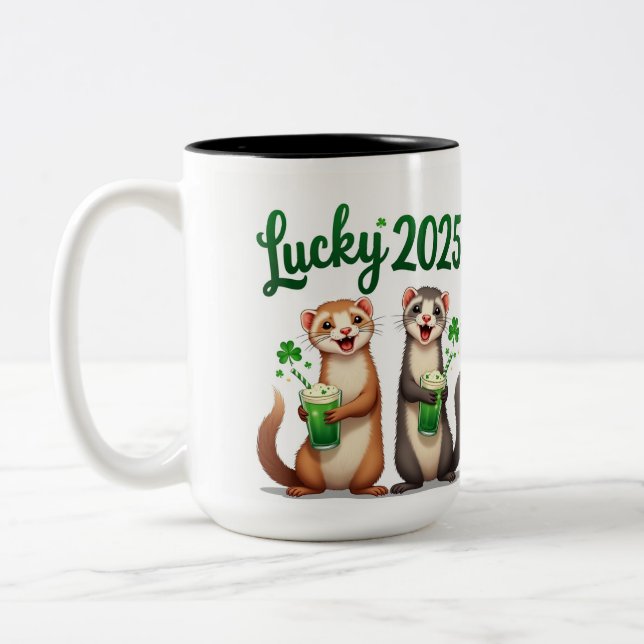 "Custom St. Patrick's Day Mug – Celebrate with Two (Left)