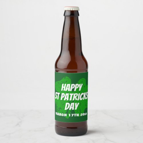 Custom St Patricks Day party beer bottle labels