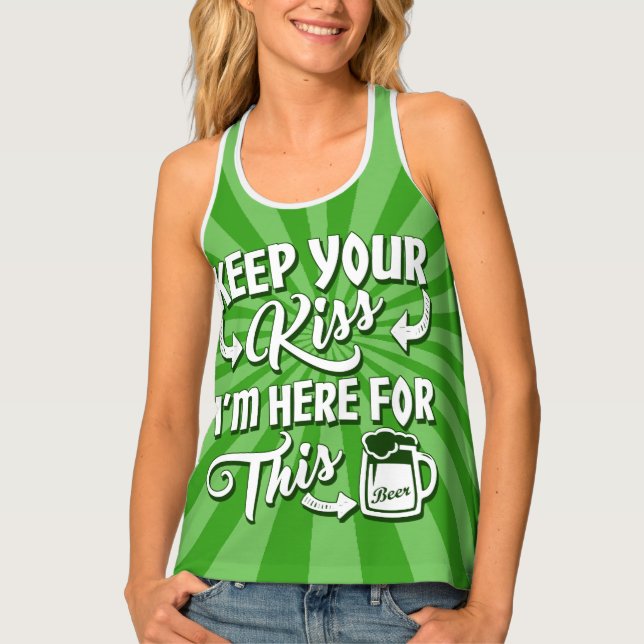 Custom St Patrick's Day Party Tank Top (Front)