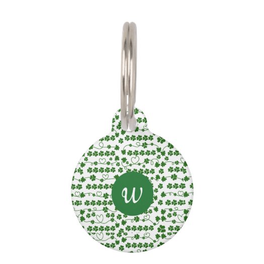 Custom St Patrick's Day Shamrock Heart White Green