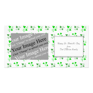 Custom St. Patrick's Day Shamrock Photo Card
