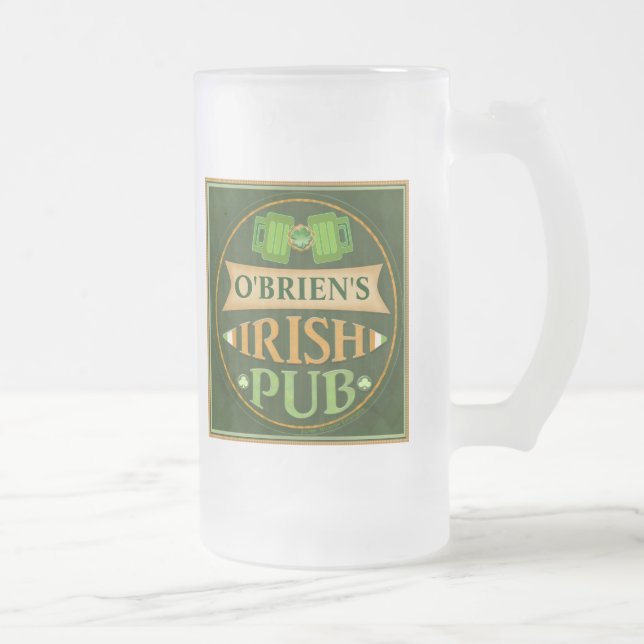 Custom St. Patrick's  Irish Pub Beer Mug / Stein (Right)