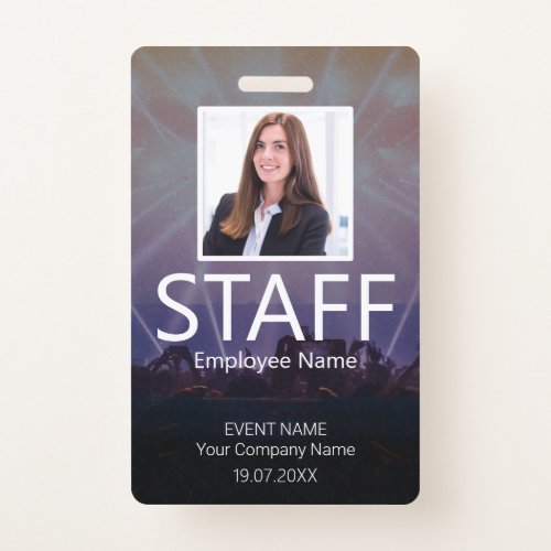 Custom Staff Barcode Event Badge