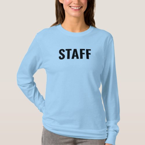 Custom Staff Crew Member Womens Long Sleeve T_Shirt